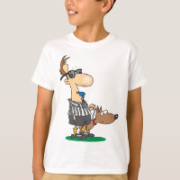 Árbitro ciego Soplando Una Camiseta Silbato