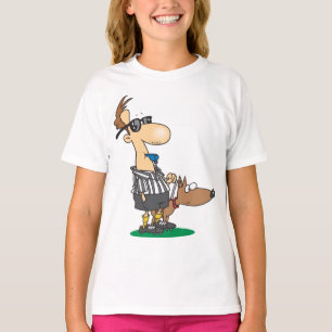 Árbitro ciego Soplando Una Camiseta Silbato