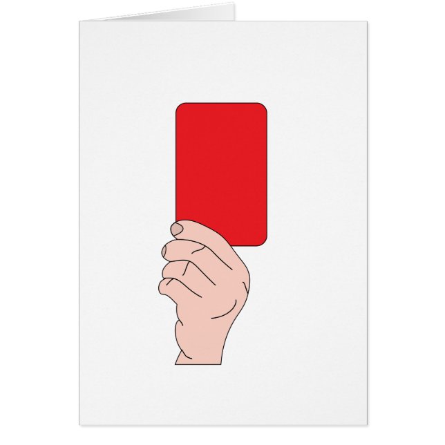 Árbitro que muestra tarjetas de felicitación de la (Frente)