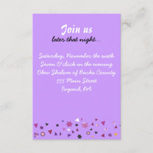 ÁRBOL ABSTRACTO DE LIFE Bat Mitzvah Tarjeta Fiesta