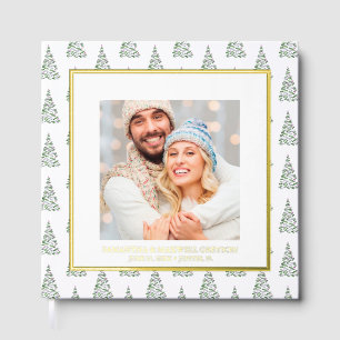 Árbol acuarela del libro de navidades fotográficos