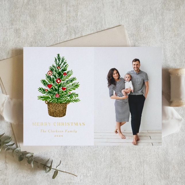 Árbol acuático de Navidad en una foto de mimbre (Subido por el creador)