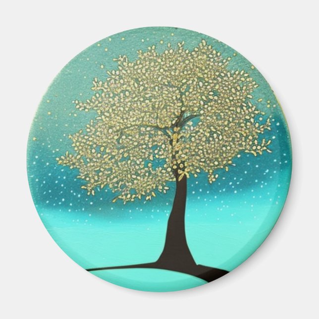 Árbol amarillo en el imán invernal (Frente)