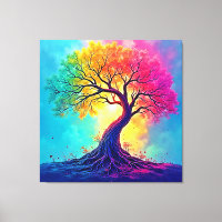 Árbol Arcoíris: Raíces de Esperanza Infinita Arte