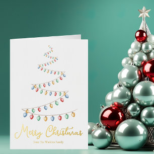 Árbol artístico de Feliz Navidad de Oro de Ornamen