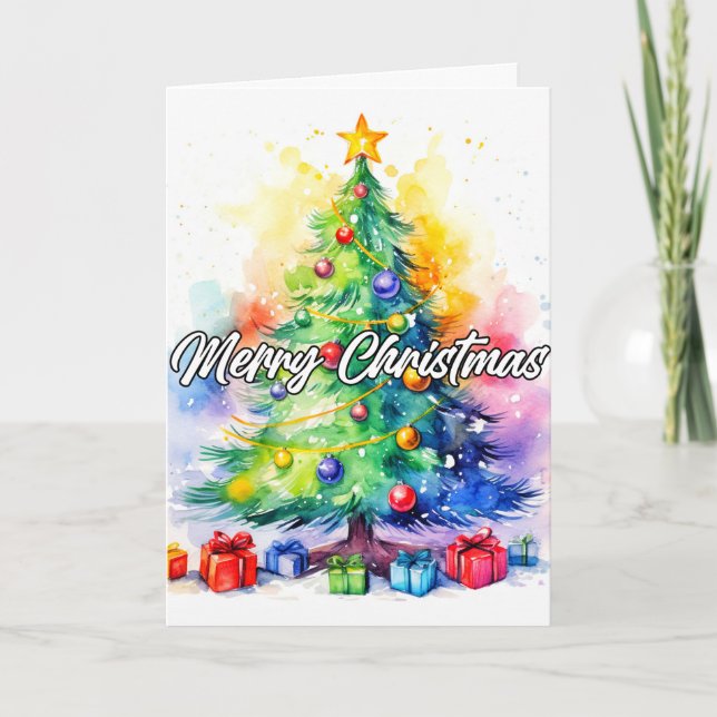 Árbol artístico de Navidad decorativo y caprichoso (Anverso)