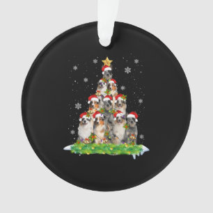Árbol australiano de adornos navideños de pastores