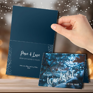 Árbol azul de Navidad plegado