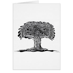Árbol banal blanco y negro