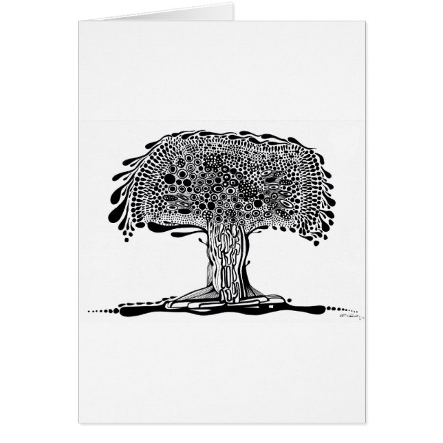 Árbol banal blanco y negro (Frente)