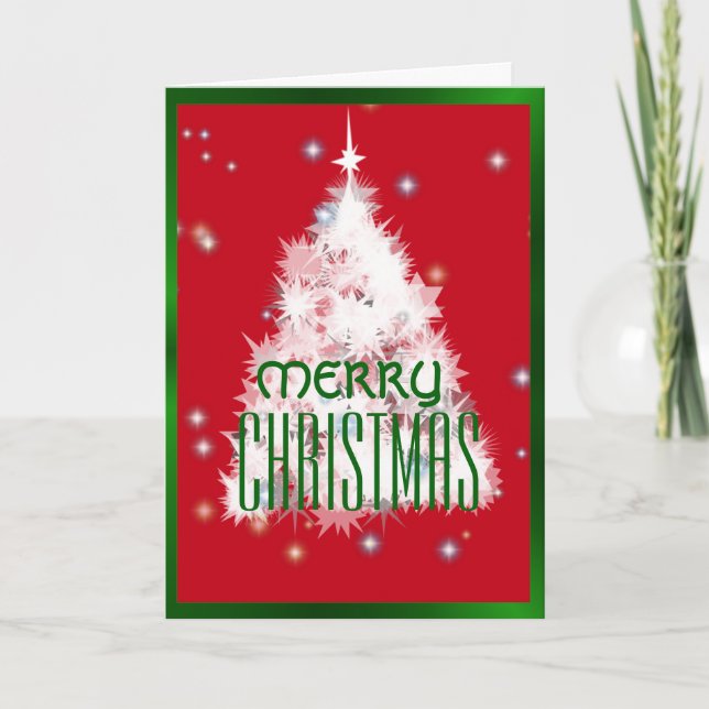 Árbol blanco brillante de Navidad (Anverso)