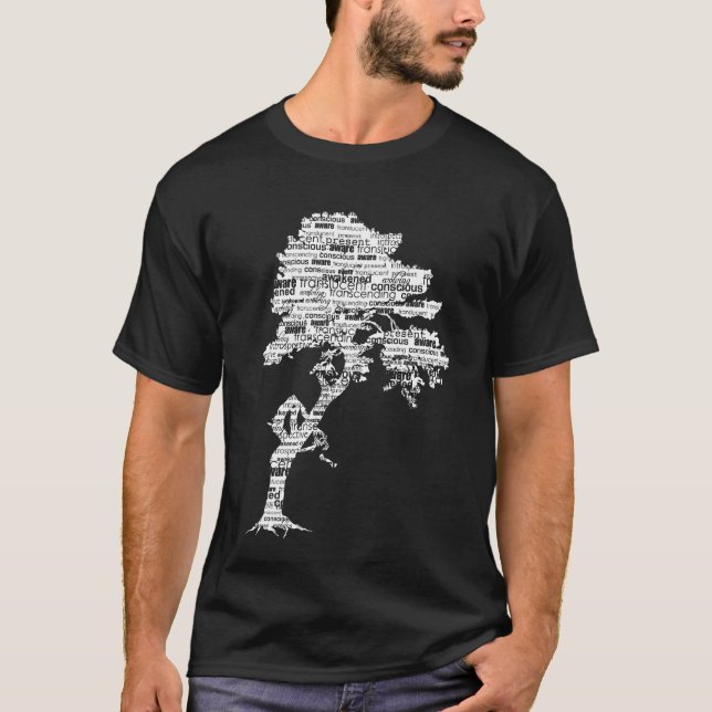 Árbol blanco de Bodhi en la camisa oscura (Anverso)