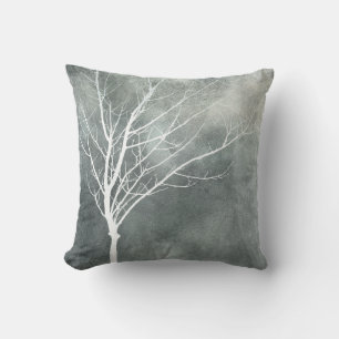 árbol blanco de la almohada del arte de la