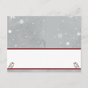 Árbol blanco de la tarjeta de lugar de escritura