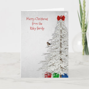 árbol blanco de Navidad con pájaro