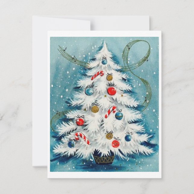Árbol blanco de Navidad vintage (Anverso)