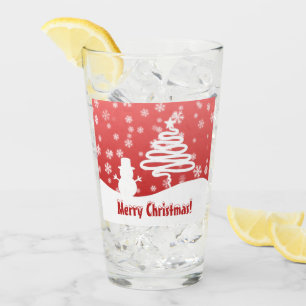 Árbol blanco de Navidad y muñeco de nieve