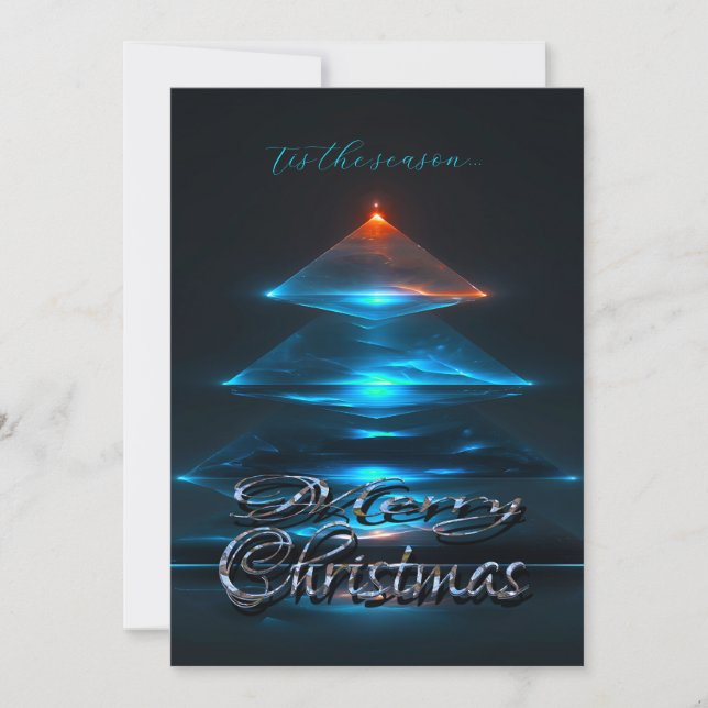 Árbol Bleu Navidad Divertida Moderna (Anverso)