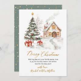 Árbol Botánico Moderno No Fotográfico De Navidad