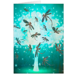 Árbol brillante de libélula