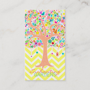 Árbol caprichoso - tarjetas de visita (verticales