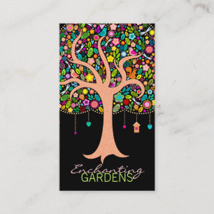 Árbol caprichoso - tarjetas de visita (verticales)