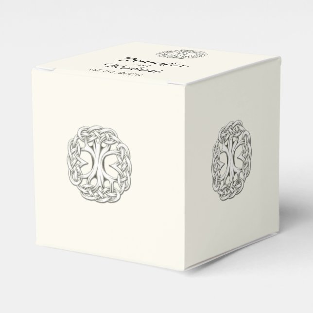 Árbol celta de la caja del favor de la boda de la  (Costado Anverso)