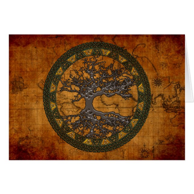 Árbol celta de vida [Yggdrasil] (Anverso (Horizontal))