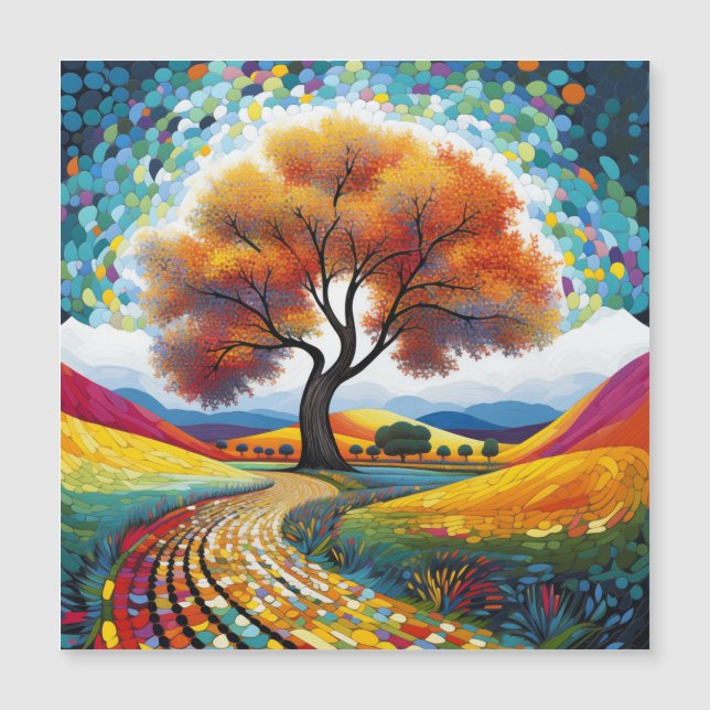 Árbol colorido y feliz (Anverso)