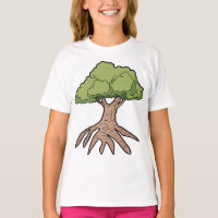 Árbol con camiseta de Chicas de raíces largas