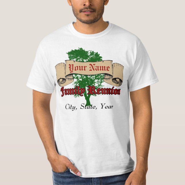 Árbol con las camisetas de la reunión de familia (Anverso)