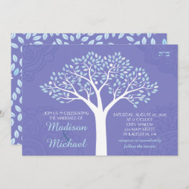 ÁRBOL CON STARS Jewish Wedding Invitación