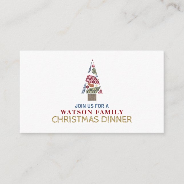 Árbol copo de nieve, invitación para entrada a fie (Anverso)