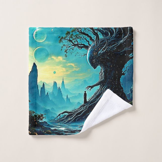 Árbol cósmico de la fantasía de la vida (Toallita)