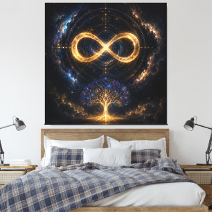 Árbol Cósmico de la Vida de Infinito en Lienzo