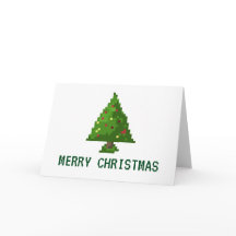 árbol de 8 bits del día de fiesta del navidad del