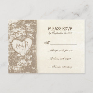 Árbol de amor que casa las tarjetas de RSVP