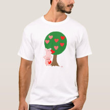 Árbol de amor simple camiseta (diseño en la parte 