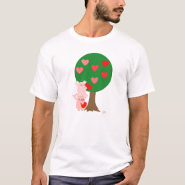 Árbol de amor simple camiseta (diseño en la parte 