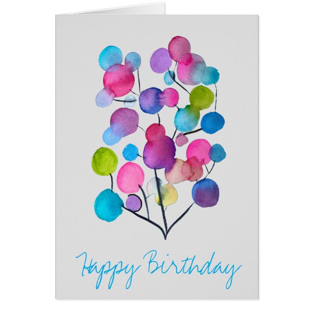 Árbol de arte abstracto de color rosa (Frente)