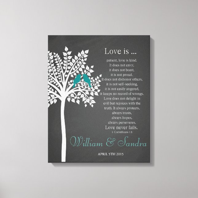 Árbol de arte boda con huella de pájaro Corinthian (Anverso)