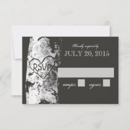 Árbol de aves con corazón tallado RSVP