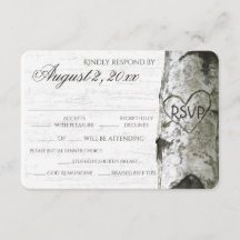 Árbol de aves con corazón tallado RSVP