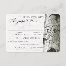 Árbol de aves con corazón tallado RSVP