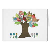 Árbol de botones en blanco Notecard