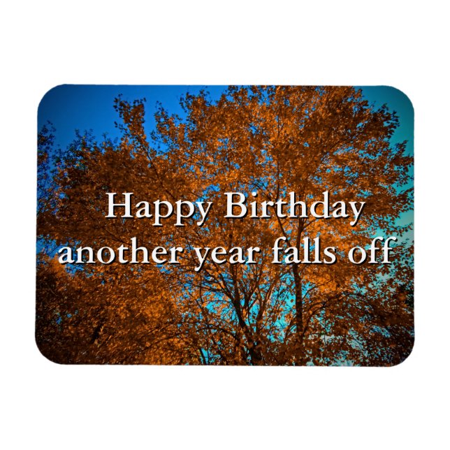 Árbol De Caída Que Brilla En Un Imán De Fotografía (Horizontal)