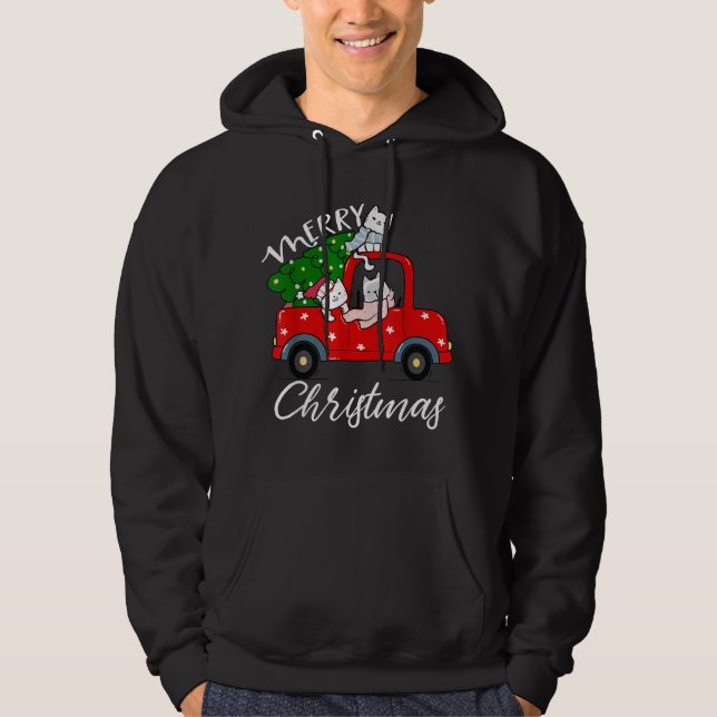 Árbol de camisetas navideñas en camión rojo Navida (Anverso)
