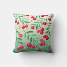 Árbol de cerezo y almohada cardinal de temporada i