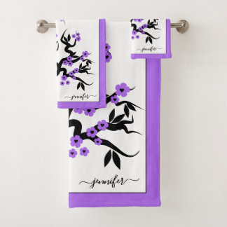 Árbol de cerezos, flor y frontera de aves amorosas