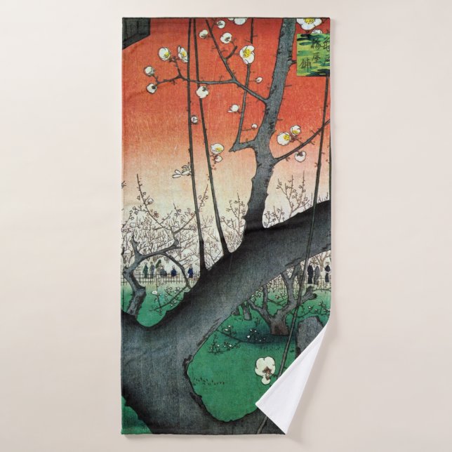 Árbol de ciruelas, Hiroshige (Toalla de baño)